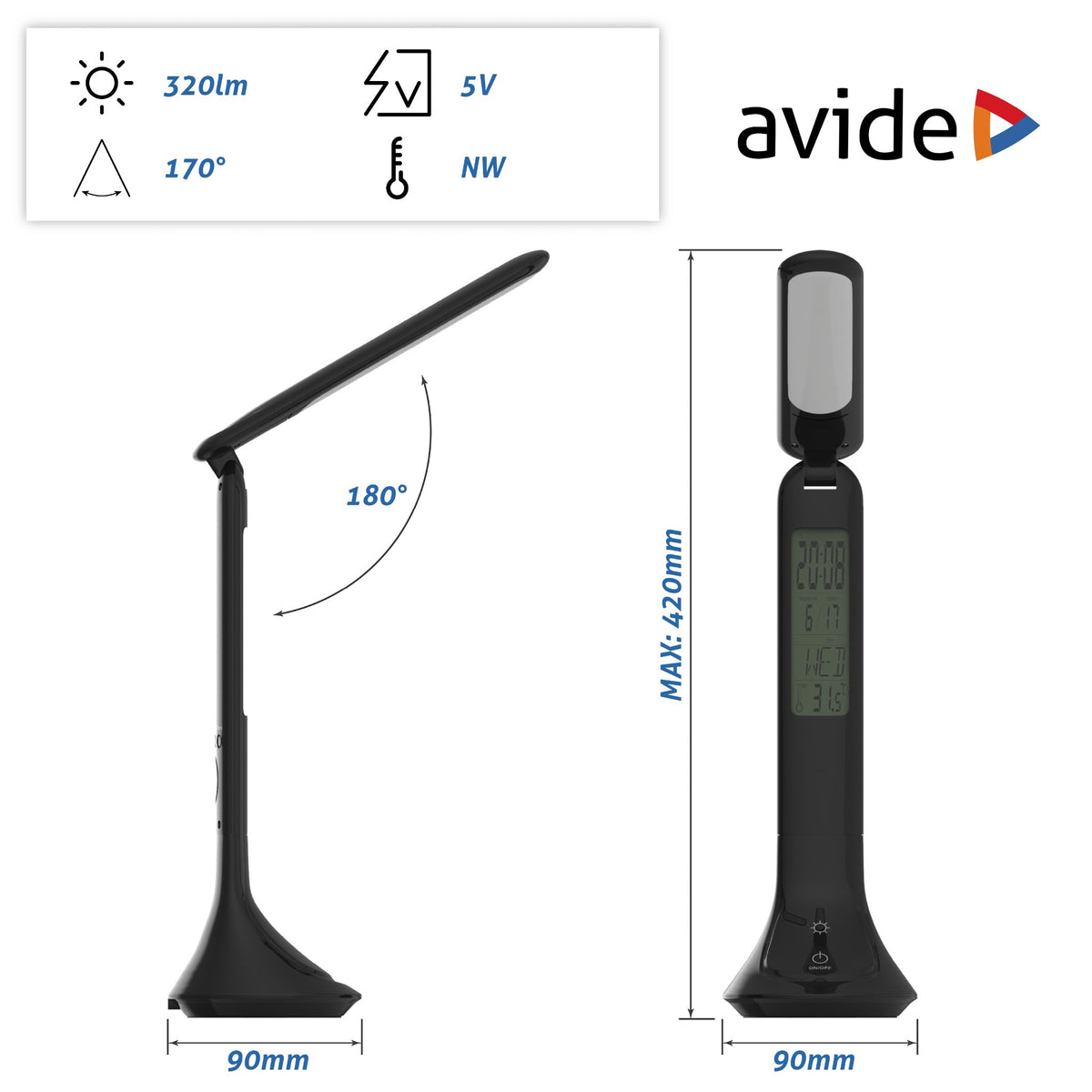 Avide 920726 Namizna svetilka Calendar LED 5W