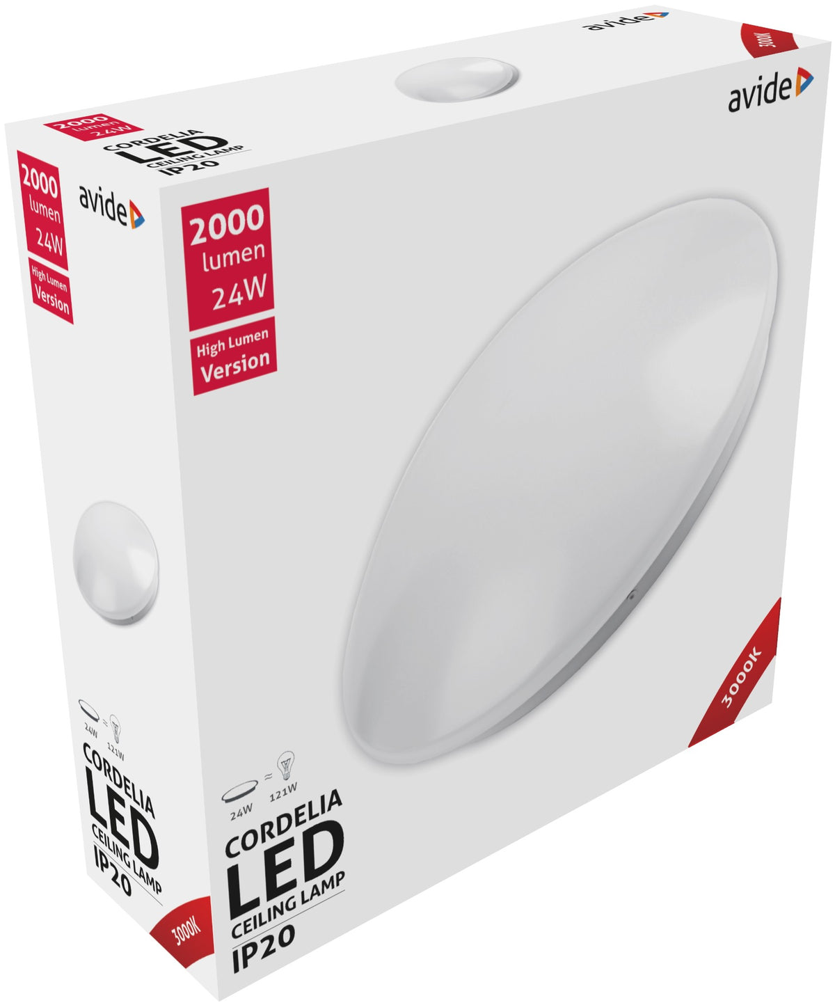 Avide 924106 Stropna svetilka Cordelia LED 24W 6400K 2000 lm