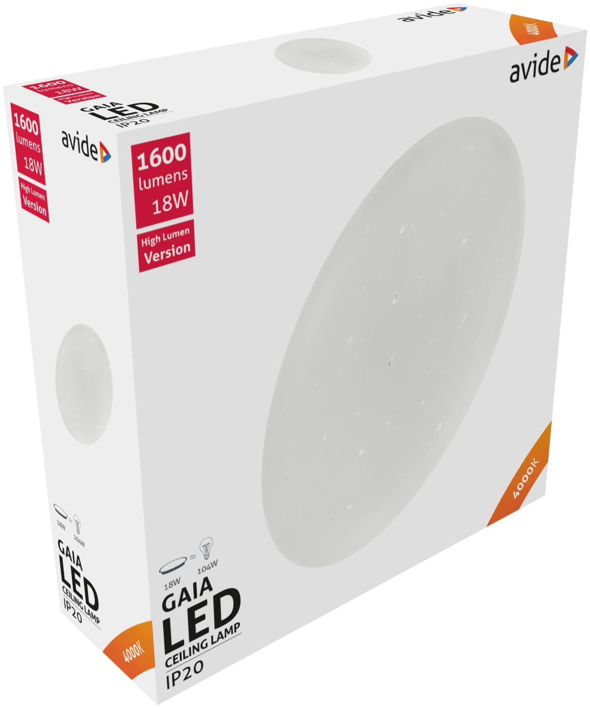 Avide 927145 Stropna svetilka Gaia LED 18W 4000K 1600 lm