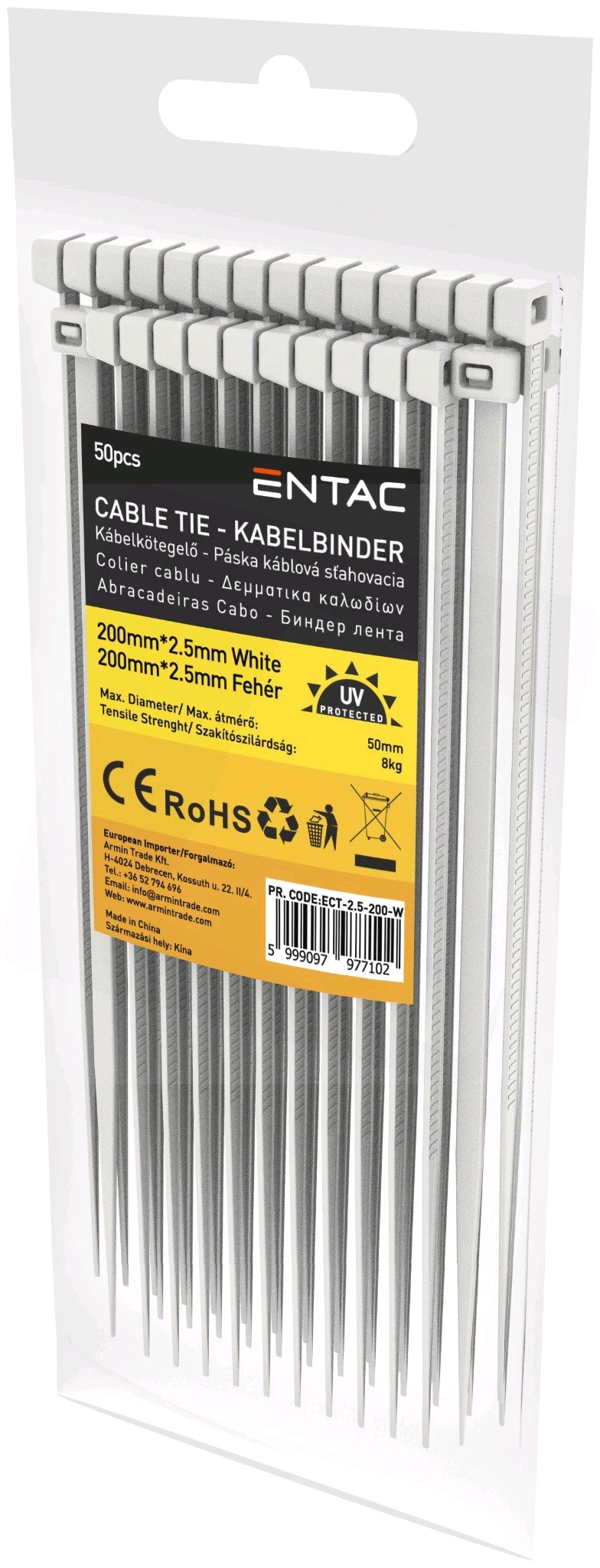 Entac 977102 Vezice 2,5 x 200 mm