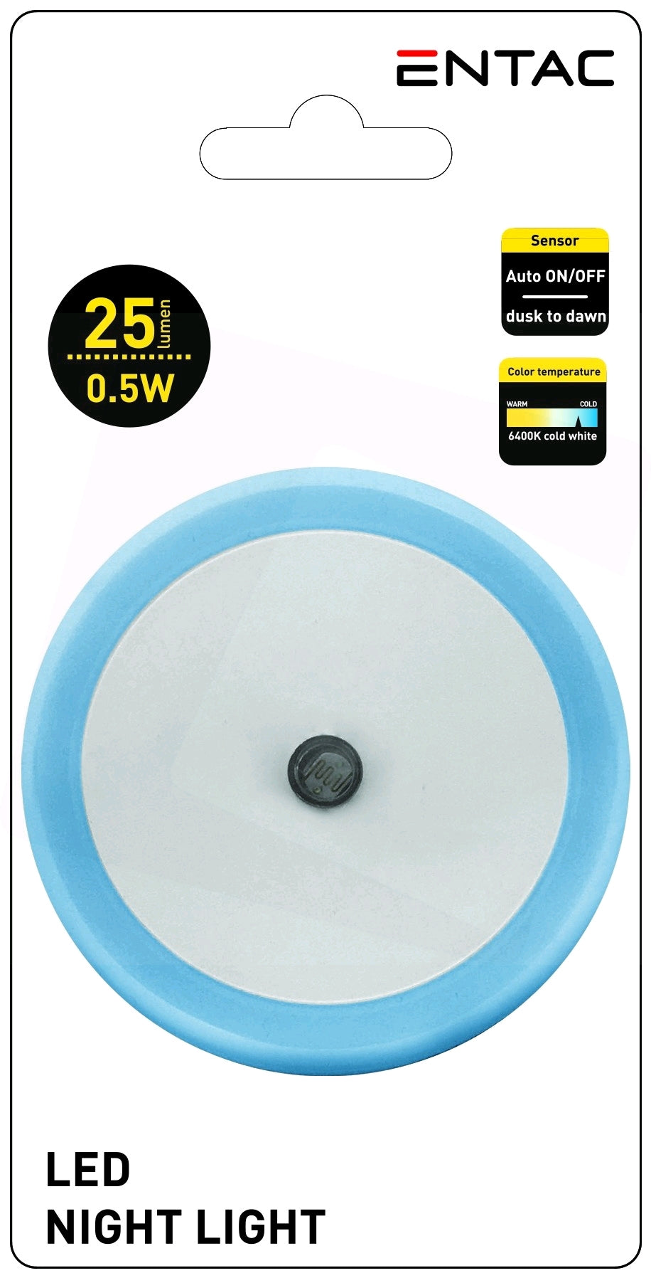 Entac 982403 Nočna svetilka modra 0,5W CW 25 lm