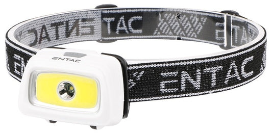 Entac 988122 Naglavna svetilka XPE + COB LED 5+3W 120m 140 lm, Bela