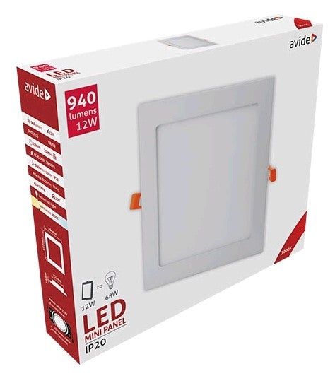 Avide 281239 Vgradna stropna svetilka LED 12W WW 940 lm