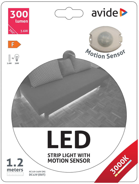 Avide 286340 Trak LED 1,2m 3.6W 12V 3000K IP65 senzor