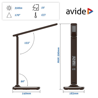 Avide 280584 Svetilka namizna LED Office Leather Calendar 6W CCT