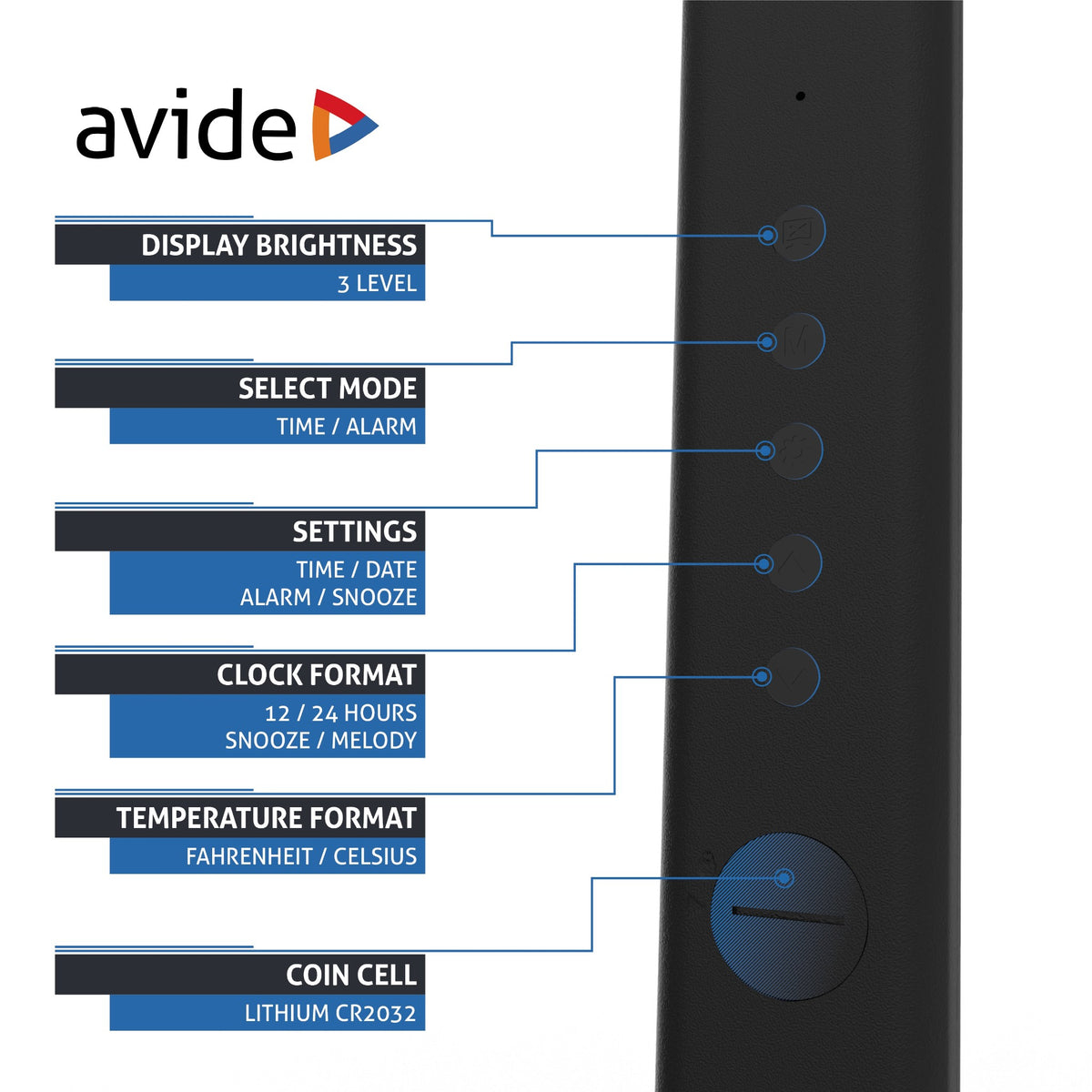 Avide 280614 Svetilka namizna LED Office Leather Calendar