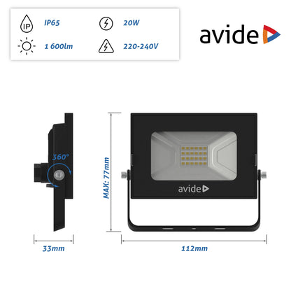 Avide 908922 SMD LED Reflektor Slim 20W NW 1600 lm