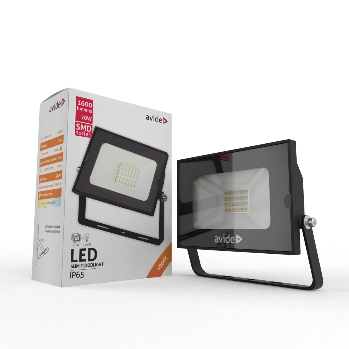 Avide 908922 SMD LED Reflektor Slim 20W NW 1600 lm