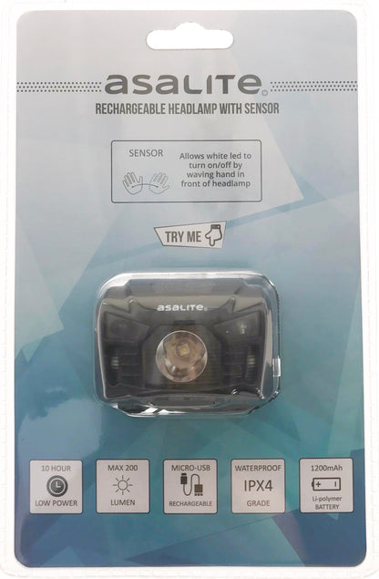Asalite ASAL0169 Naglavna polnilna svetilka 3W CREE LED / 2x rdeče SMD LED diode