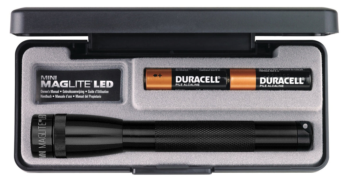 Maglite svetilka LED SP22017F Mini 2x AA, Črna v darilni škatli