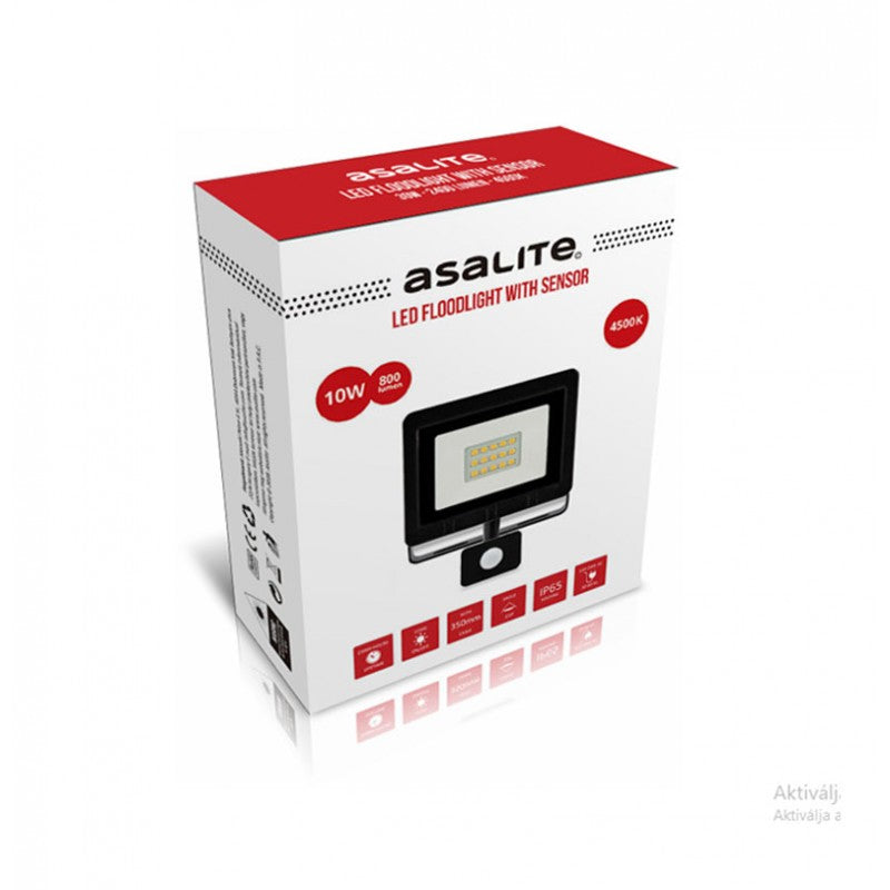 Asalite ASAL0137 Reflektor s senzorjem LED 10W 4500K 800 lm